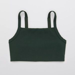 OFFLINE By Aerie Ribbed Square Neck Sports Bra in Sycamore